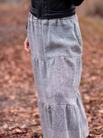 Длинная шерстяная юбка (серый)