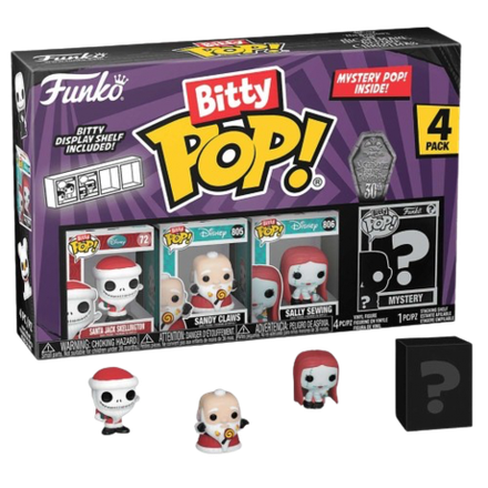 Фигурка Funko Bitty POP! Disney TNBC S4 Santa Jack+Sandy Claws+Sally+Mystery