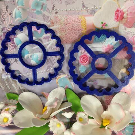 Вырубка пластиковая  "Рюша круг 1 вид (10*4*1) см"