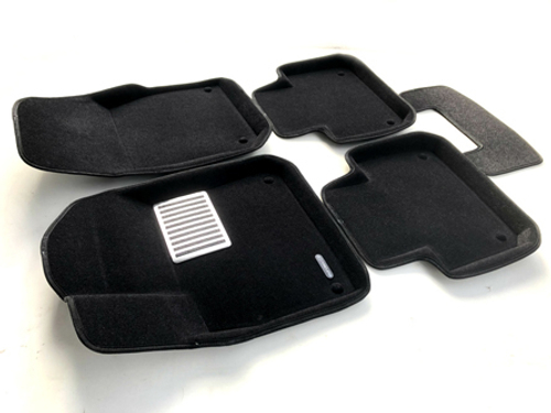 Коврики салона для VOLKSWAGEN Touareg (2018-)/PORSCHE Cayenne (2018-) Euromat 3D Lux черные. Арт. EM3D-004106