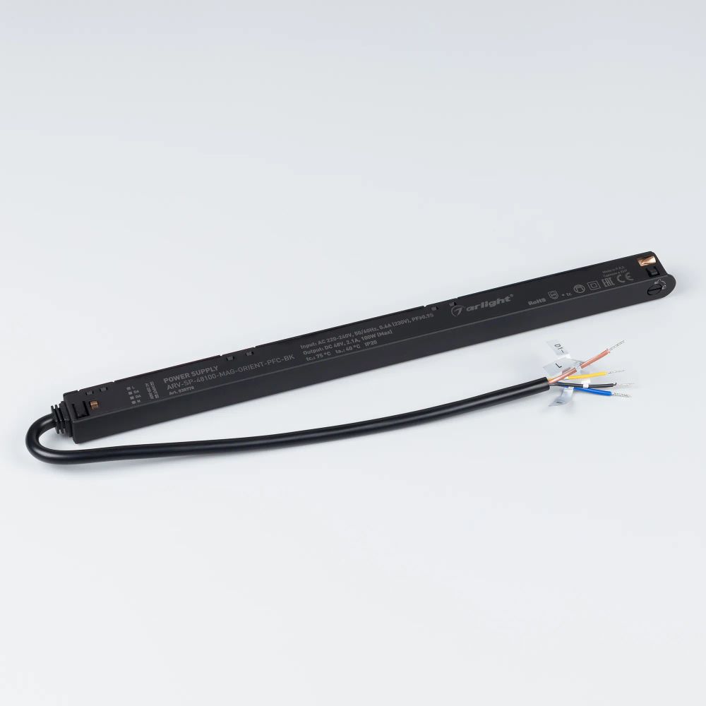 Блок питания ARV-SP-48100-MAG-ORIENT-PFC-BK (48V, 2.1A, 100W) (Arlight, IP20 Пластик, 5 лет) 035778