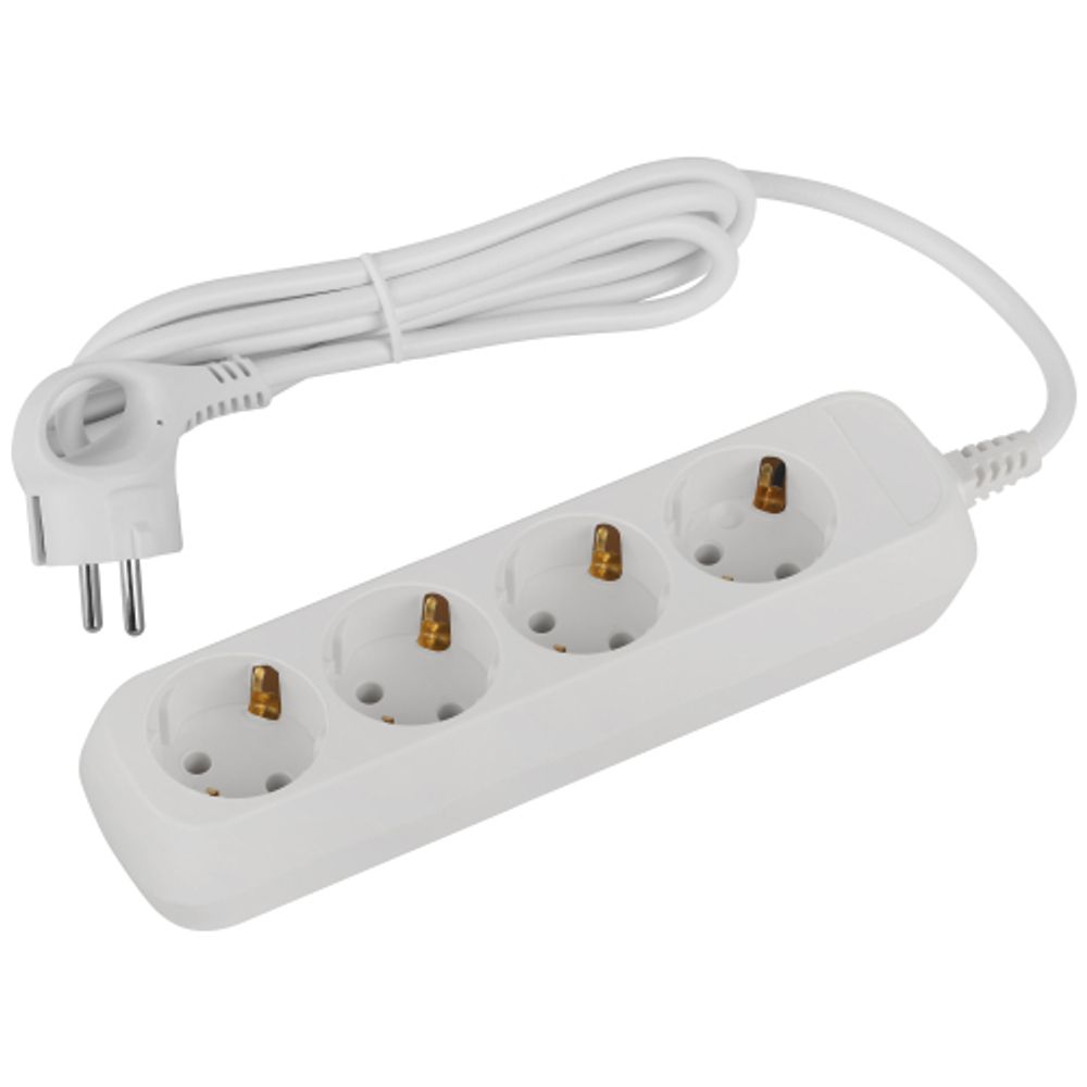 Удлинитель электрический ЭРА UDL-16-415-E Greenline 4 розетки с заземлением 1,5м ПВС 3x1мм2