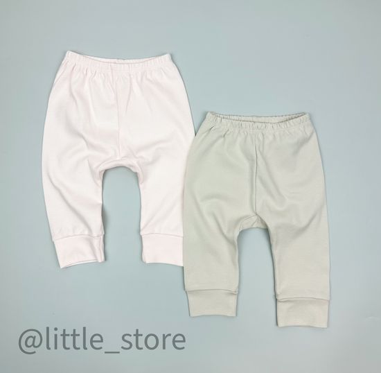 Комплект штанишек хлопковых, Бежевый/розовый