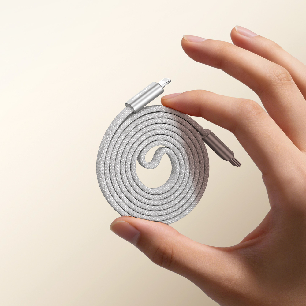 Кабель для быстрой зарядки 27W в тканевой оплетке длина 100см (1м) с разъемом Type C на Lightning, серия AUTO Series Aluminum от Dux Ducis