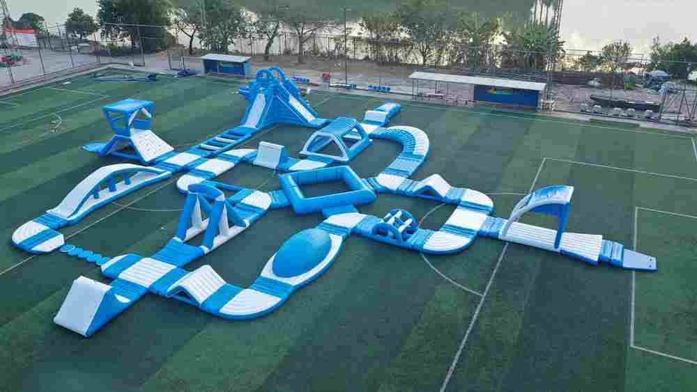 Большой аквапарк на воде «Пляжное путешествие 2» 38×36×4,5 м