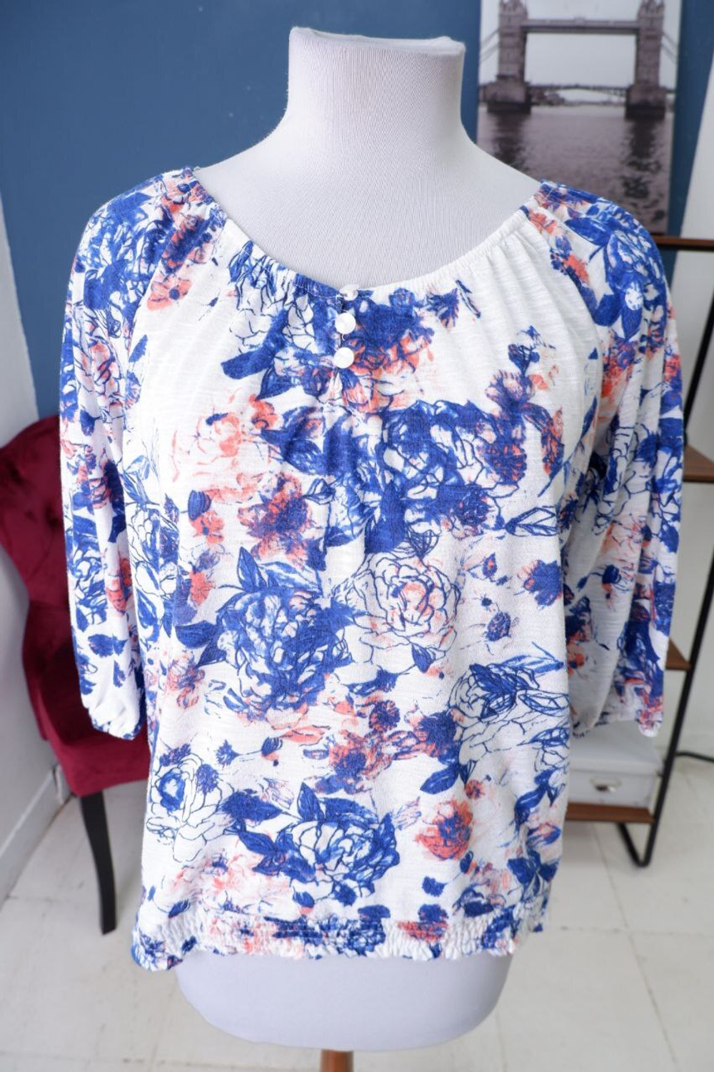 Блуза So Soire с принтом 44 размер