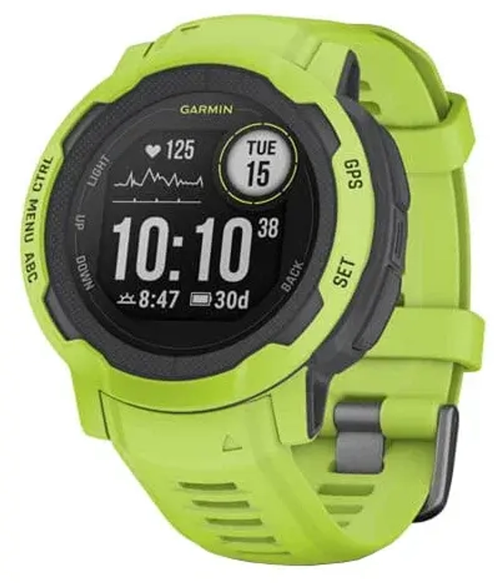 Умные часы Garmin Instinct 2 Solar, лайм (Electric Lime)