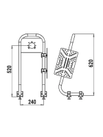 Стойка рулевая "Компакт", 25 мм, нержавеющая сталь