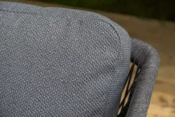 "Лугано" лаунж-зона 5-местная плетеная из роупа (веревки), каркас алюминиевый темно-серый, роуп темно-серый