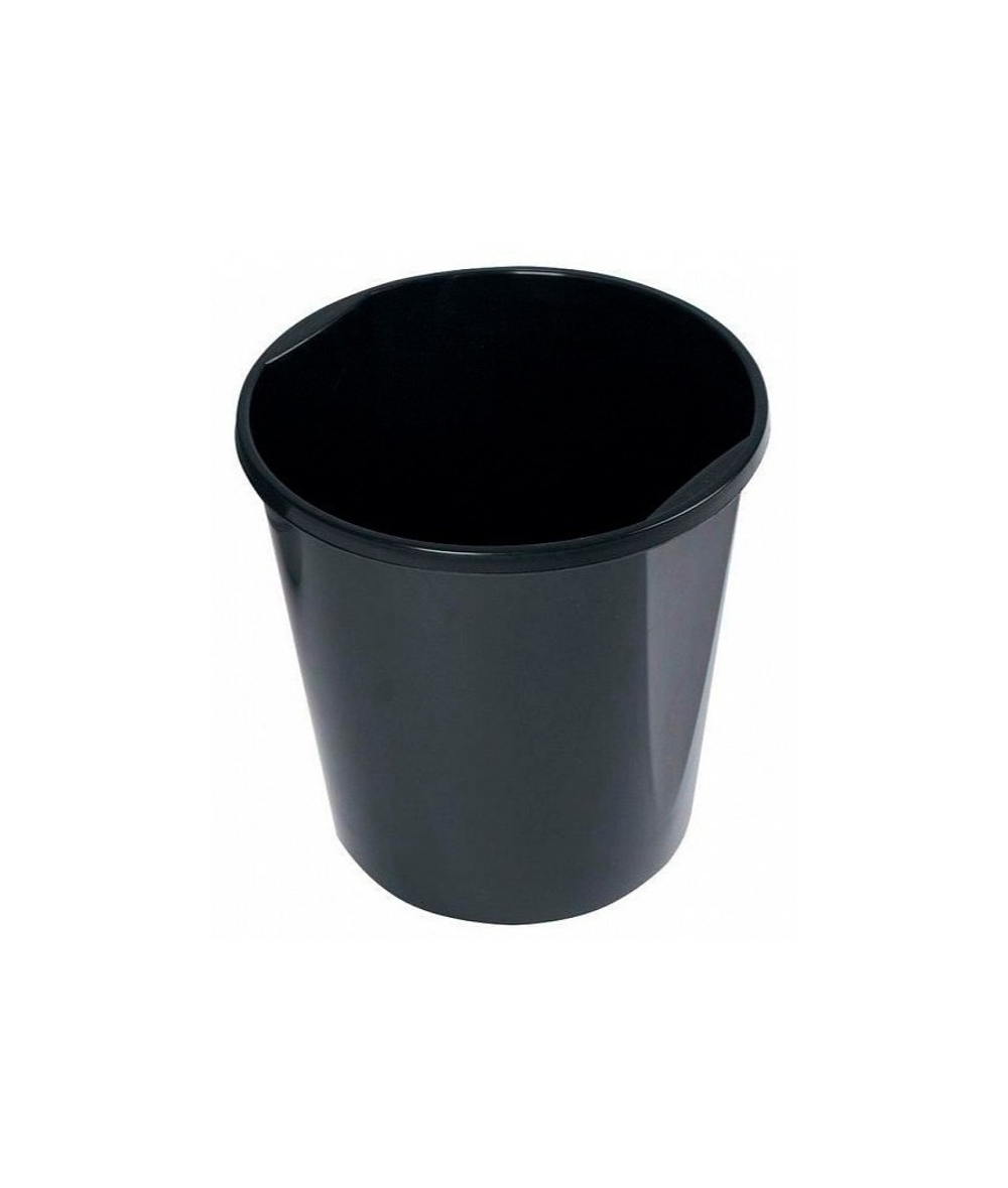 Ведро д/бумаг 19л. цельное черное