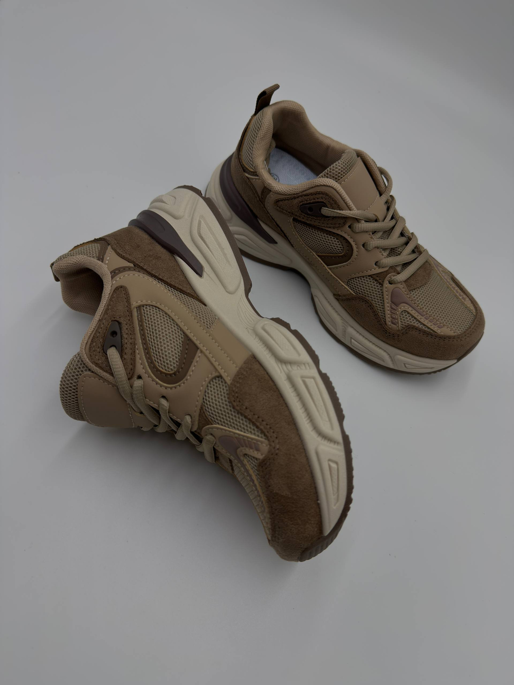 Кроссовки женcкие экокожа арт. 837-6 цвет "песочный,бежевый" 837-6