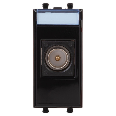 Розетка TV одиночная модульная, "Avanti", "Черный квадрат", 1 модуль