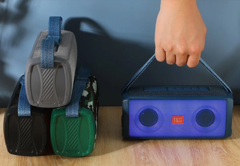 Беспроводная колонка TG-345 (10W/TF/USB/FM) LED Light