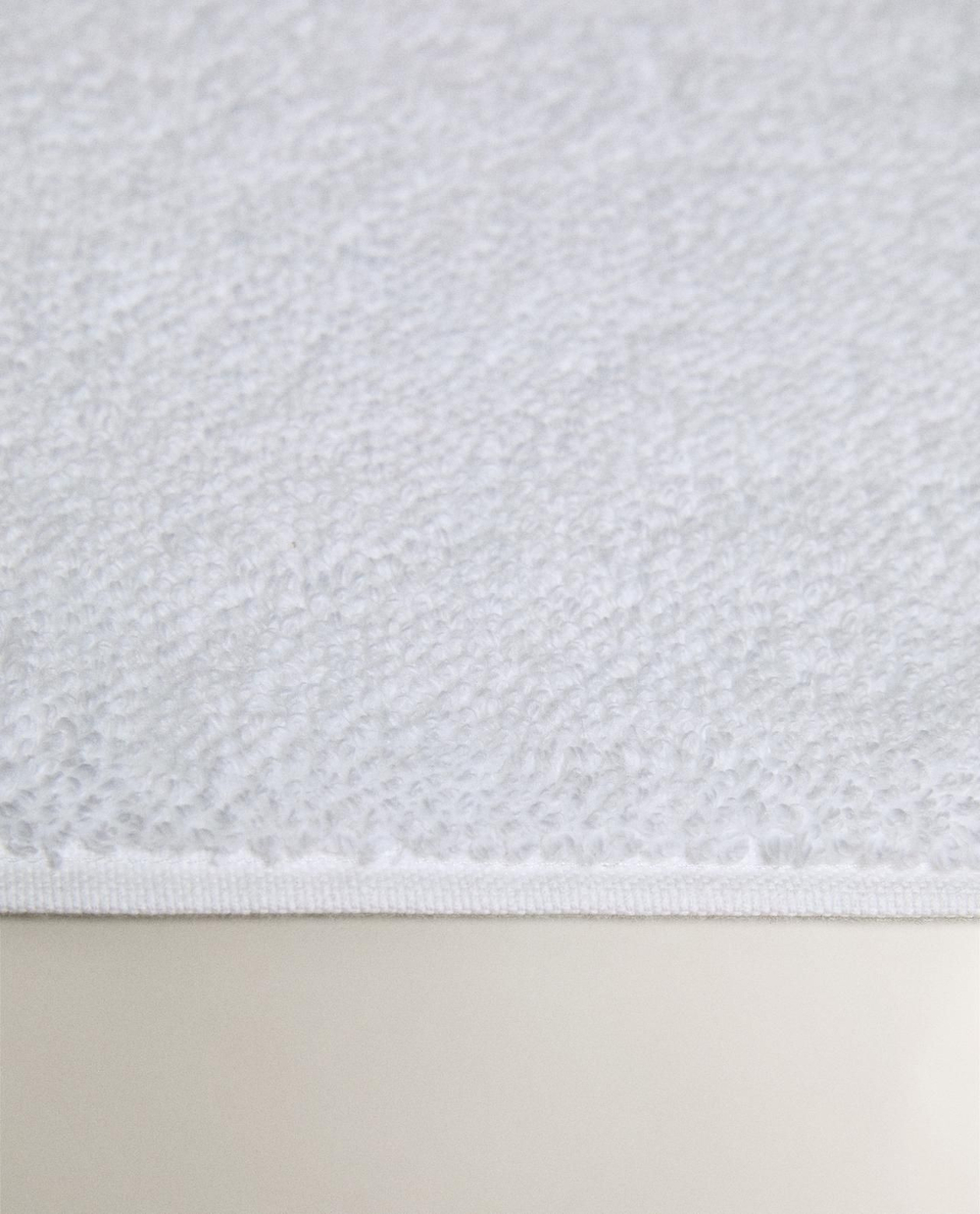 Zara Home - Хлопковый коврик для ванной с рисовой строчкой, белый, 60x90 см