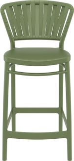 Стул пластиковый полубарный Siesta Contract Portofino, оливковый