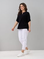 Блузка БЛ-131/фламли-черный