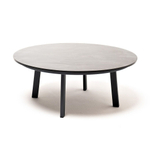 "Альберто" интерьерный стол из HPL круглый Ø80 H34, цвет "серый гранит"