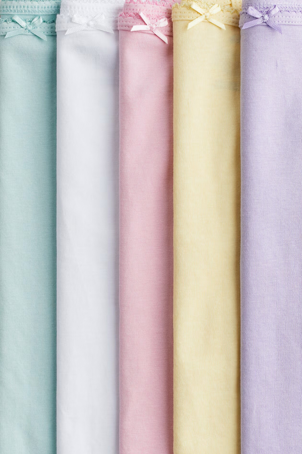 H&M Набор из трех трикотажных топов, светло-желтый