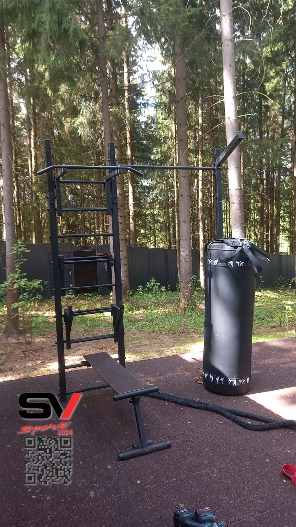 Монтаж уличной шведской стенки Sv Sport (3 вертикальных столба)