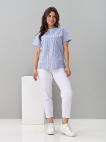 Футболка Фк-127/голубой-полоскабуквы