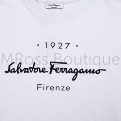 Белая футболка Salvatore Ferragamo премиум класса