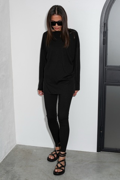 Легинсы лапша (черный)