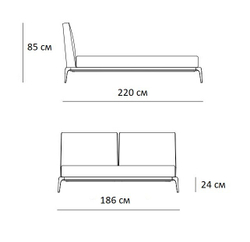 Двуспальная кровать на ножках Park 1