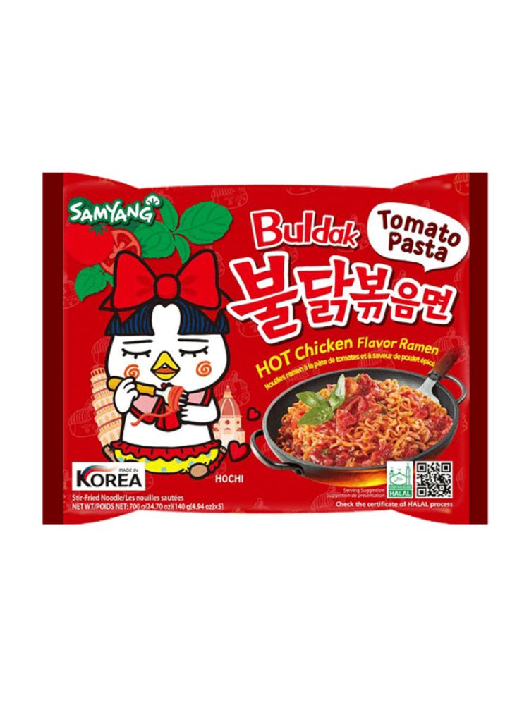 Лапша Samyang Острая курица с томатной пастой 140 г 5 шт