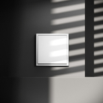 Перекрестный переключатель встраиваемый VOLTUM S70 одноклавишный 10А, (белый глянцевый)