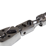 МАСТАК (010-33814) Трещотка 3/8", 250-350 мм, 72 зубца, флажковая с кнопкой, шарнирная, телескопическая с фиксатором