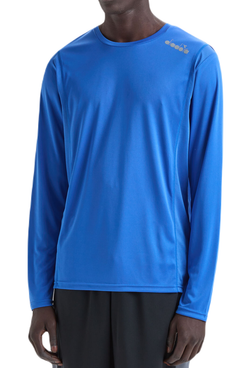 Футболка мужская теннисная теннисная Diadora Long Sleeve Core Tee - turkish sea