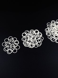 Кольцо Arta-F, 15 мм, металл, айвори 004