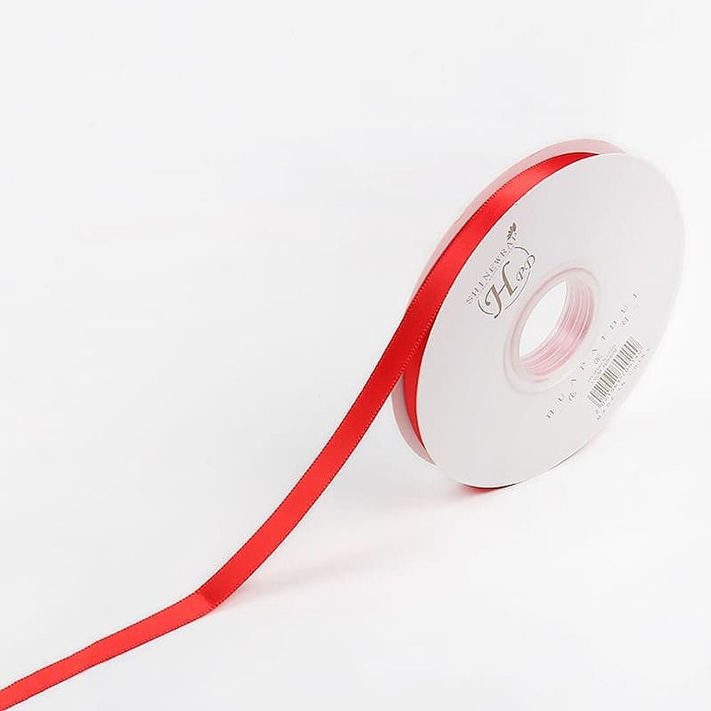 Лента шелк ПРЕМИУМ 1см*45Y КРАСНЫЙ