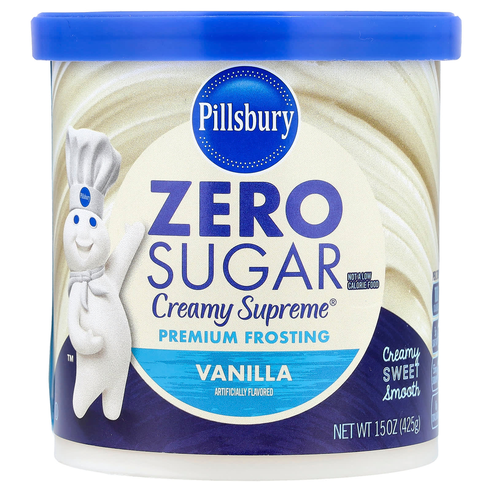 Pillsbury, Без сахара, глазурь премиального качества, ваниль, 425 г (15 унций)