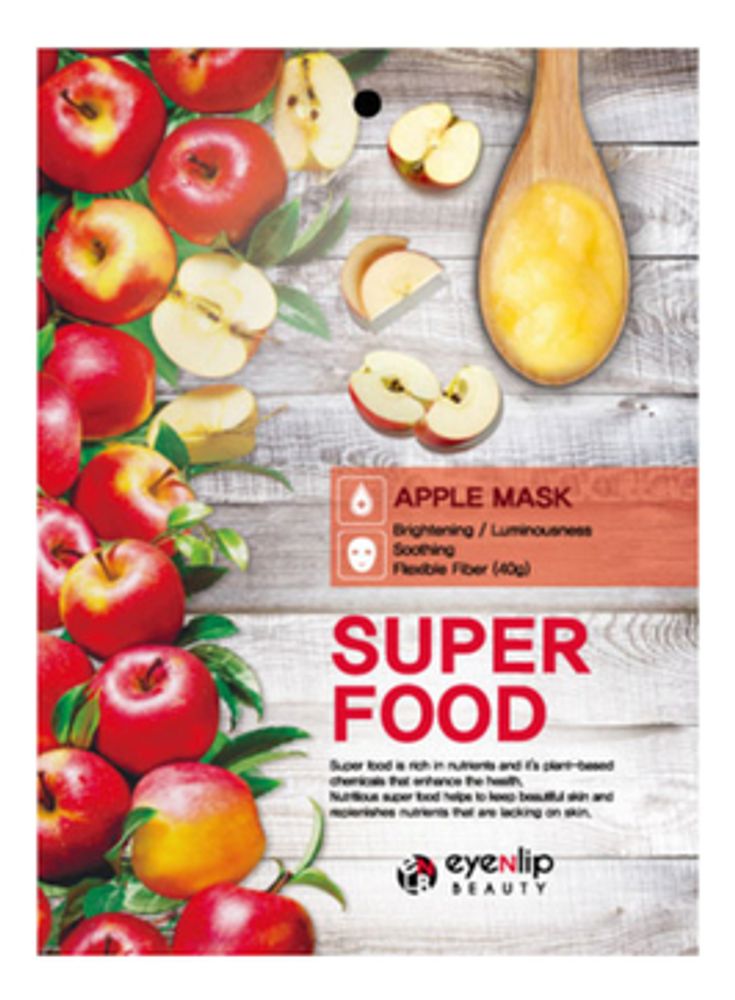 SUPER FOOD Маска на тканевой основе EYENLIP SUPER FOOD APPLE MASK 23мл