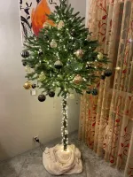 елка на ножке - торшер с подсветкой