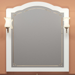 Зеркало ЛОРЕНЦО 100, белый без патины