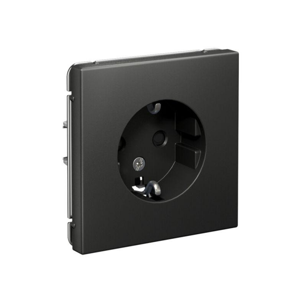 Розетка ArtGallery 16А с заземл. защ. шторки механизм базальт SE GAL001445