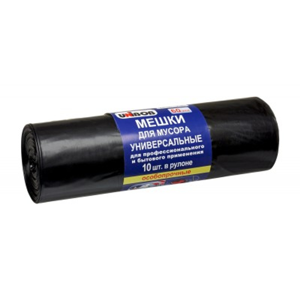 Мешок для мусора 220л unibob 90х130 см 60мкм. черный
