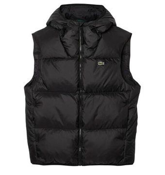 Мужская теннисная жилетка Lacoste Water-Repellent Short Puffed - black