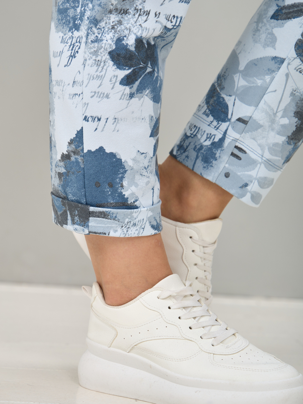 Брюки Бдж-129/морволна-джинслистья