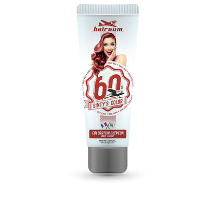 Hairgum Sixty's Color Only Red Полуперманентная краска придающая блеск волосам, оттенок красный 60 мл