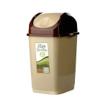 Ведро для мусора с кач крышкой Фантазия 10л бел