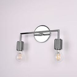 Бра Rh Utilitaire Double Sconce Silver By Imperiumloft