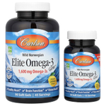 Carlson, Elite Omega-3 Gems, отборные омега-3 кислоты из норвежской рыбы дикого улова, натуральный лимонный вкус, 1600 мг, 120 капсул (800 мг в 1 капсуле)