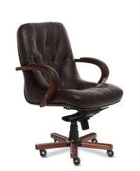 Кресло для руководителя Premier B коричневая кожа