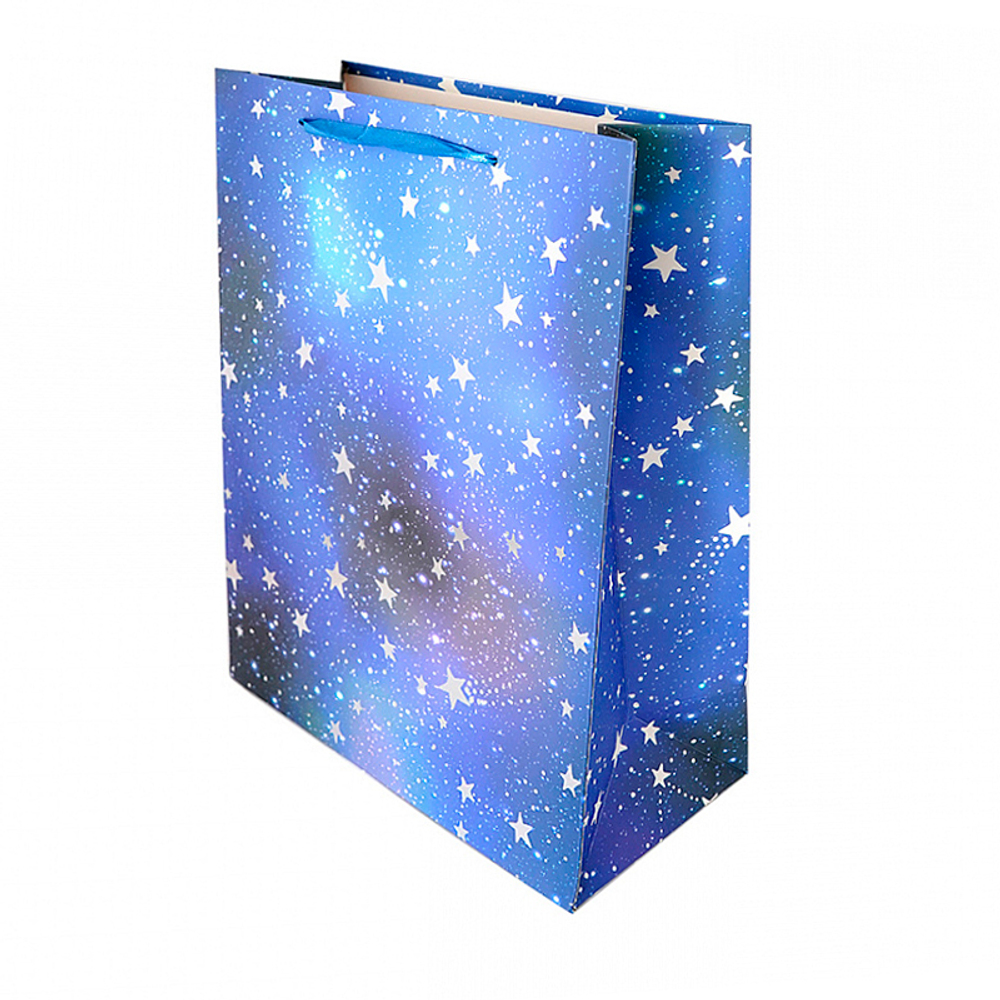 Пакет подарочный "Космос" 26*12*32 см