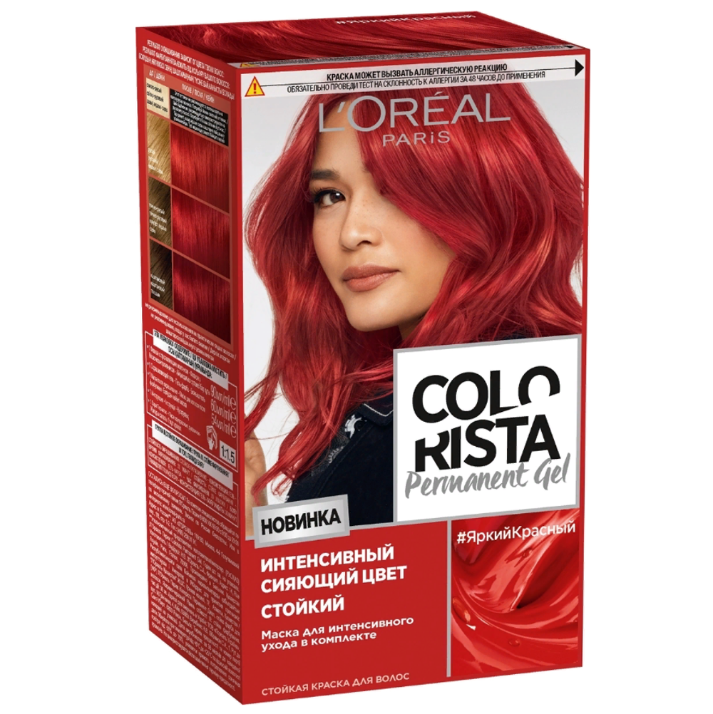 L'Oreal Paris Крем-краска для волос Colorista Permanent Gel, Яркий красный