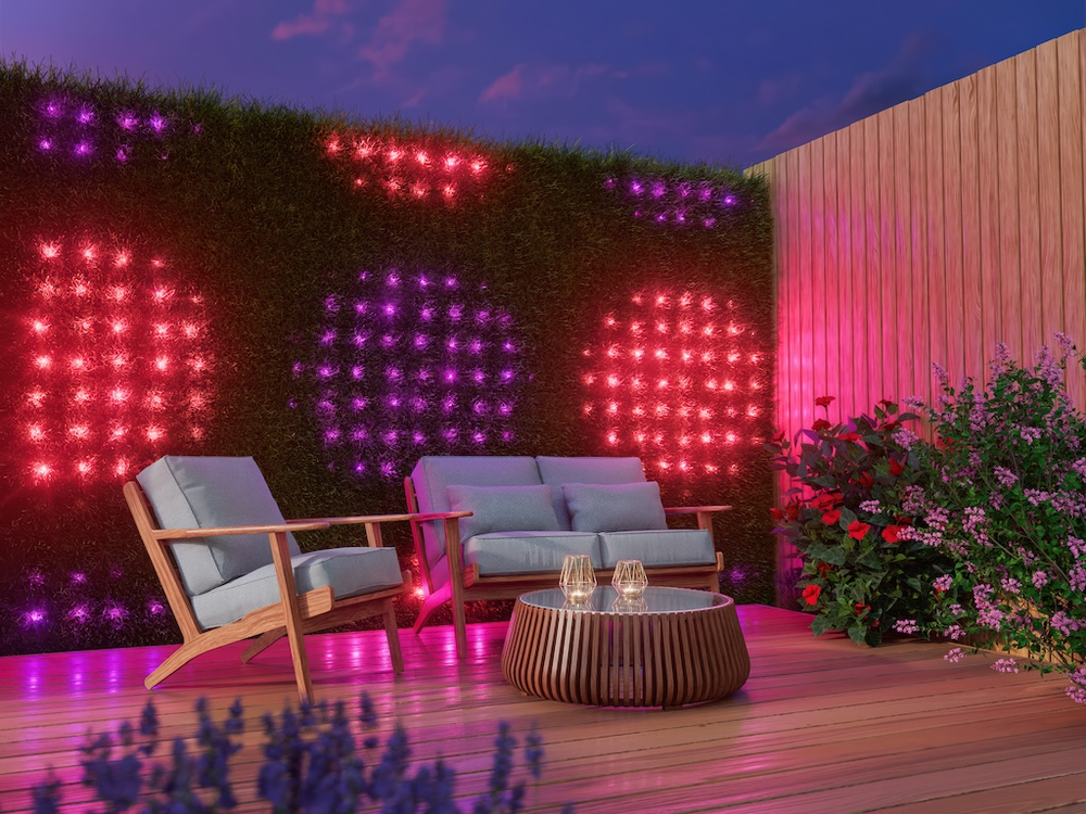 Twinkly сеть на живую изгородь - 260 диодов RGB в форме шара, 1.2 x 1.9 m, прозрачный провод