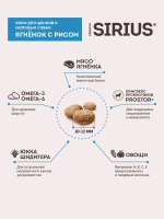 Сухой корм премиум-класса SIRIUS для щенков и молодых собак 2 кг